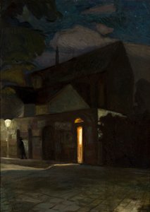 夜のクラクフのドミニコ会教会 作： Hendryk Szczyglinski