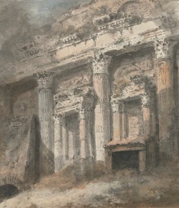 Fachada do Templo Romano Arruinado (?) Com Colunas e Porta 作： Heneage Finch fourth Earl of Aylesford