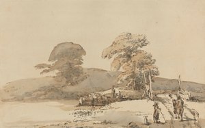 橋のある風景 作： Heneage Finch fourth Earl of Aylesford