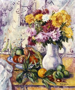 菊と果実 作： Henri Charles Manguin