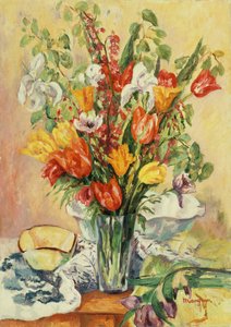 アイリスとチューリップ 作： Henri Charles Manguin