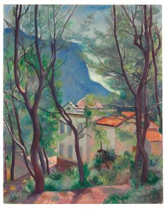 木々の中の家、ヴィルクローズ 作： Henri Charles Manguin