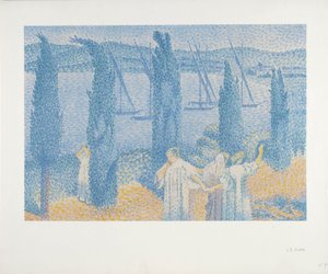プロムナードまたはサイプレス 作： Henri Edmond Cross