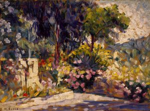 花のテラス 作： Henri-Edmond Cross