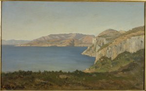コート・ダジュール、地中海の湾、1890年から1915年の間（油彩）