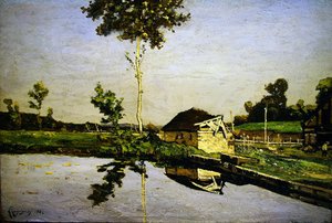 サンプリブの風景（ヨンヌ県） 作： Henri Joseph Harpignies