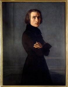 リストの肖像 作： Henri (1814 82) Lehmann