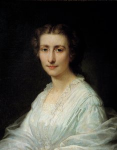 女性の肖像。アンリ・レーマン（カール・アーネスト（エルンスト）・ルドルフ・ハインリッヒ・サレム・ディット）（1814-1882）の絵画 19世紀 パリ、カルナヴァレ美術館 作： Henri Lehmann