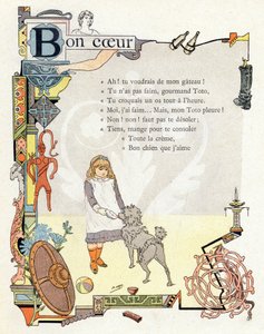 Alphabet of good example "のイラスト、1890年頃（エングレーヴィング）