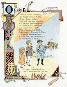 Alphabet of good example "のイラスト、1890年頃（エングレーヴィング）