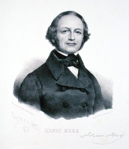 ヘンリー・ヘルツ（1803-88）（エングレーヴィング） 作： Henri (after) Grevedon