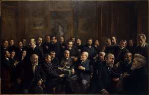 フランス共和国ジャーナリスト協会メンバーの集合写真 作： Henri Adolphe Laissement