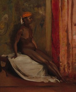 座るアフリカ女性 作： Henri Alexandre Georges Regnault