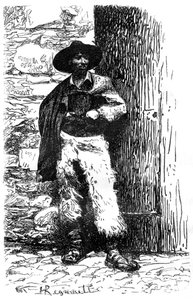19世紀のイタリアの田舎の羊飼い 作： Henri Alexandre Georges Regnault