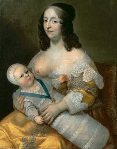 乳母としてのルイ14世と彼の看護師、Longuet de LaGiraudière