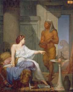 クレオパトラと彼女の奴隷（キャンバスに油彩） 作： Henri Blaise Francois Dejussieu
