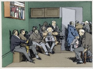 聴覚の一日-アンリ・モニエの「行政のモラル」の中で 作： Henri Bonaventure Monnier