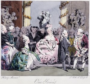 Une soiree (18世紀) - Henri Monnier, ed. Delpechの "Jadis et aujourd