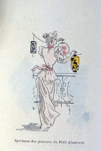灯篭を持つ女性 作： Henri Boutet