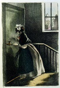 フランスの小説家・詩人であるルイ・アンリ・ミュルジェ（1822-1861）の「フランシーヌのマフ」（Le Manchon de Francine）のためのアンリ・ブーテによる挿絵。