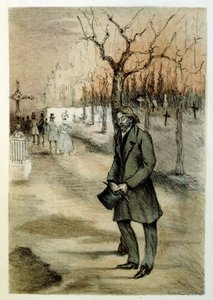 フランスの小説家・詩人であるルイ・アンリ・ミュルジェ（1822-1861）の「フランシーヌのマフ」（Le Manchon de Francine）のためのアンリ・ブーテによる挿絵。 作： Henri Boutet