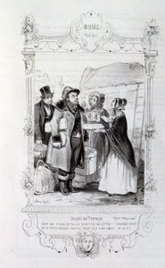 アンリ・ブーテによる「雨」を描いたイラスト 1895年（彫刻 作： Henri Boutet