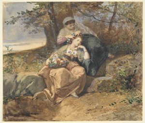 二人の女性 作： Henri Charles Antoine Baron