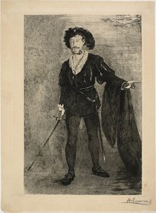 ハムレット役のフォーレ 作： Henri Charles Guérard