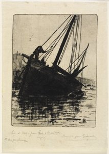 座礁、1888年頃 作： Henri Charles Guérard