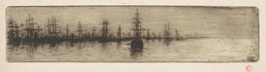 港の背の高い船 作： Henri Charles Guérard