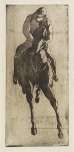 競走馬、1888年頃（エッチングとアクアチント） 作： Henri Charles Guérard