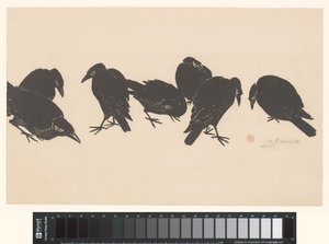 七羽のカラス 作： Henri Charles Guérard