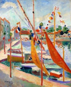 サントロペの7月14日 作： Henri Charles Manguin