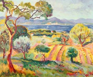 サントロペ湾、1918年頃（キャンバスに油彩） 作： Henri Charles Manguin