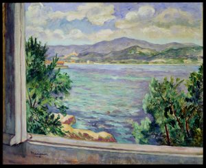 ウスタレットから見たサントロペ湾 作： Henri Charles Manguin