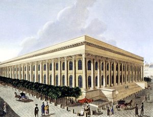 パリ証券取引所、19 世紀初頭 (彫刻) 作： Henri Courvoisier Voisin