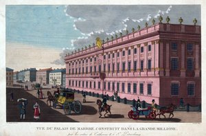 サンクトペテルブルクの大理石の宮殿 - Courvoisier-Voisin、Henri (1757-1830) - c. 1811 - エッチング、水彩 - 32,4x49,3 - 個人蔵 作： Henri Courvoisier Voisin