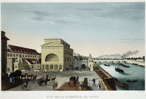 Barrière de Passy - Courvoisierの "Vue de Paris en 1810: les barriers de Paris "にて。 作： Henri Courvoisier Voisin