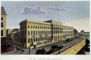 オテル・デ・モンナン、1820年頃、クルボアジェの「Vues de Paris」に掲載 1827年 作： Henri Courvoisier Voisin