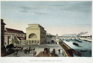 パッシーの関門（1820年頃、クルヴォワジエの「Vues de Paris」より 作： Henri Courvoisier Voisin