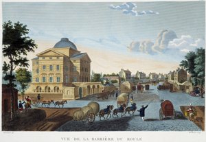 La barrière du Roule（1820年頃） - Courvoisierの「Vues de Paris」に掲載されています。 作： Henri Courvoisier Voisin