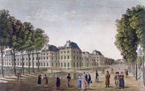 リュクサンブール宮殿、1815-20年頃（カラー彫刻）