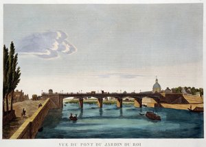 王の庭園橋（アウステルリッツ橋）の眺め - パリ by Courvoisier 作： Henri Courvoisier Voisin
