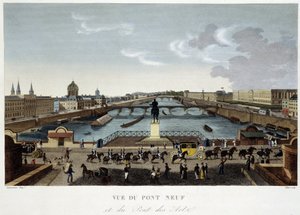 新しい橋の眺め - Courvoisierの「Vues de Paris」にて 作： Henri Courvoisier Voisin