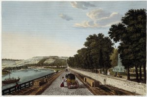 サン・クラウド公園のテラスの眺め - Courvoisierの「Vues de Paris」にて 作： Henri Courvoisier Voisin