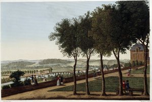 サン・ジェルマン・アン・レイのテラスからの眺め - Courvoisierの「Vues de Paris」にて 作： Henri Courvoisier Voisin