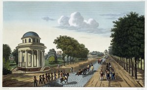 モンソーの庭の眺め-クルボアジェの「Vues de Paris」にて 作： Henri Courvoisier Voisin