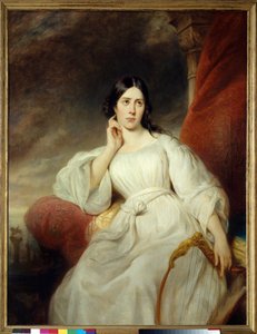 マリア・ガルシア（1808-1836）の肖像（ジョアキーノ・ロッシーニ作「オセロ」のデズデモーネ役の歌手）」 アンリ・デケーヌ（1799-1852）の絵画 1830年 薄さ1,38 x 1,05 m. パリ。カルナヴァレ美術館