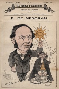 Eugene de Menorval (1829-1897) イギリスの作家の漫画（「Les Hommes d