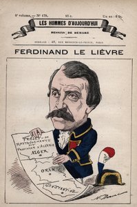 Ferdinand Le Lievre (Lelievre) (1799-1886) アルジェリアのイギリス人上院議員の漫画（「Les Hommes d